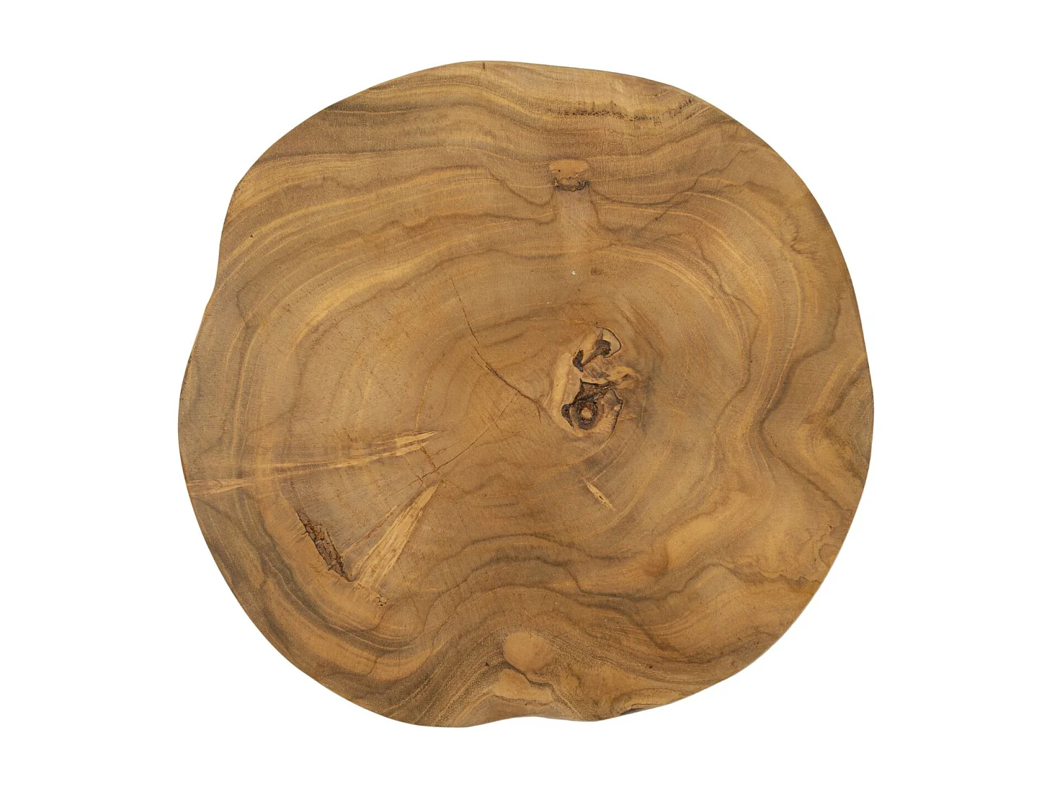 Plateau de poche en bois marron Ø 24x2 cm