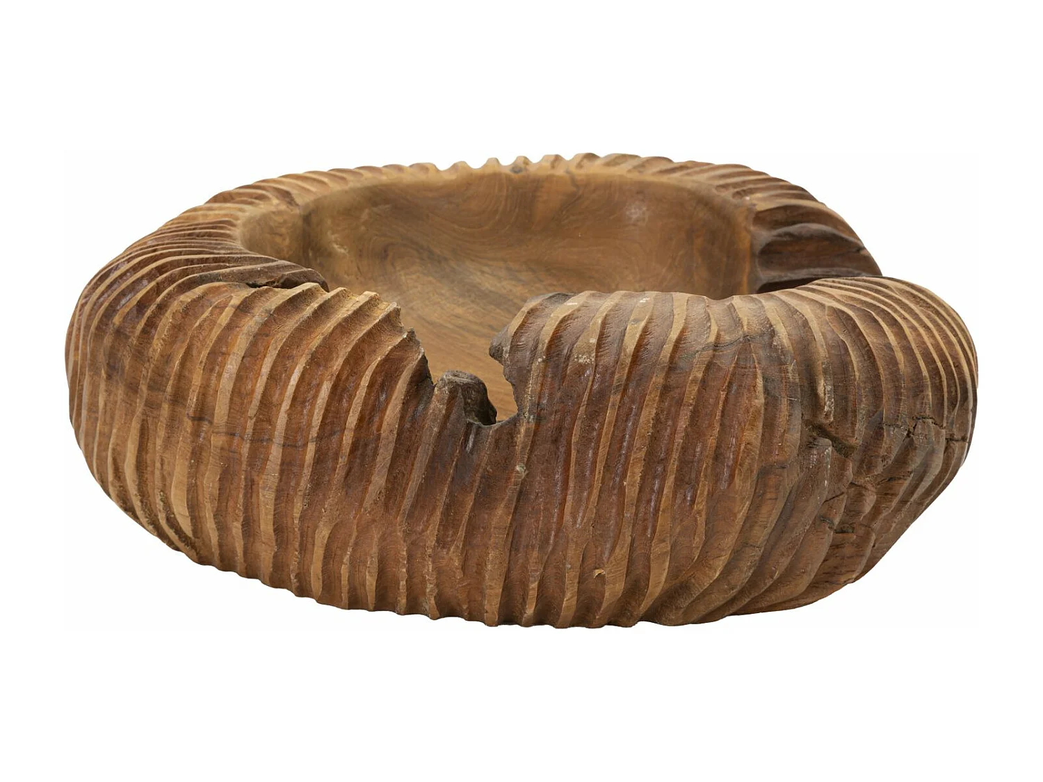 Svuotatasche in legno marrone cm 37x40x16