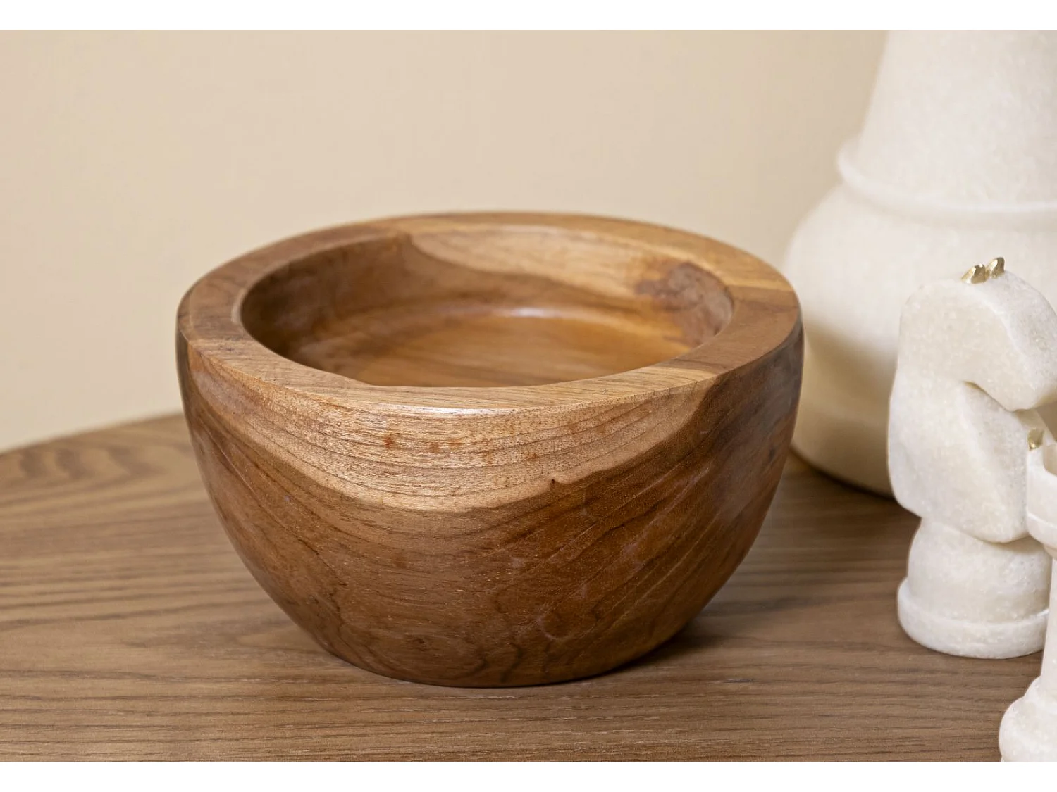 Svuotatasche in legno marrone cm Ø15x9,5