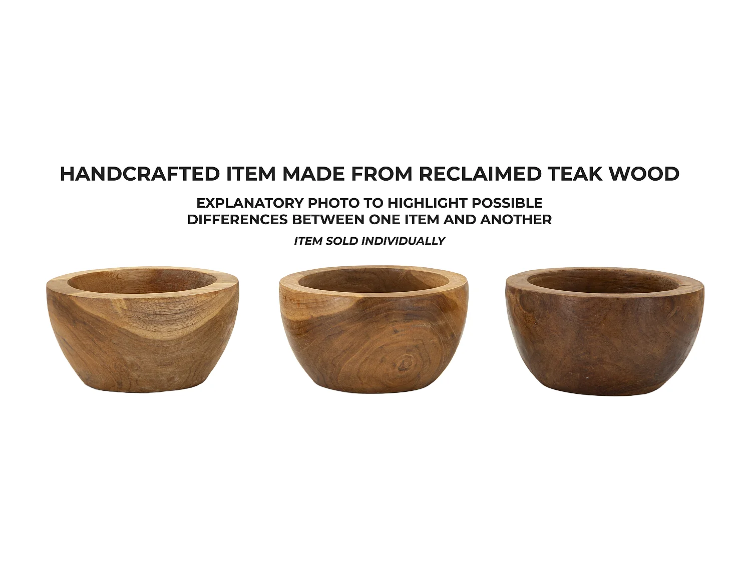 Svuotatasche in legno marrone cm Ø15x9,5