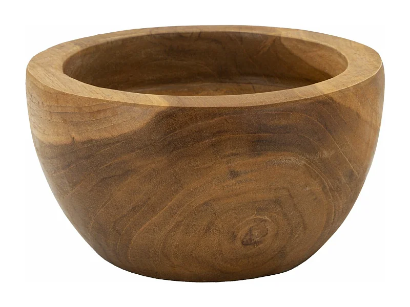 Plateau de poche en bois marron Ø15x9,5 cm