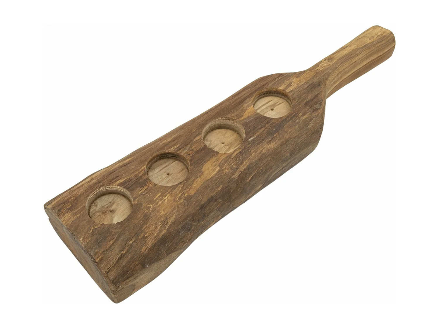 Bougeoir en Bois "Teck" 51cm Marron