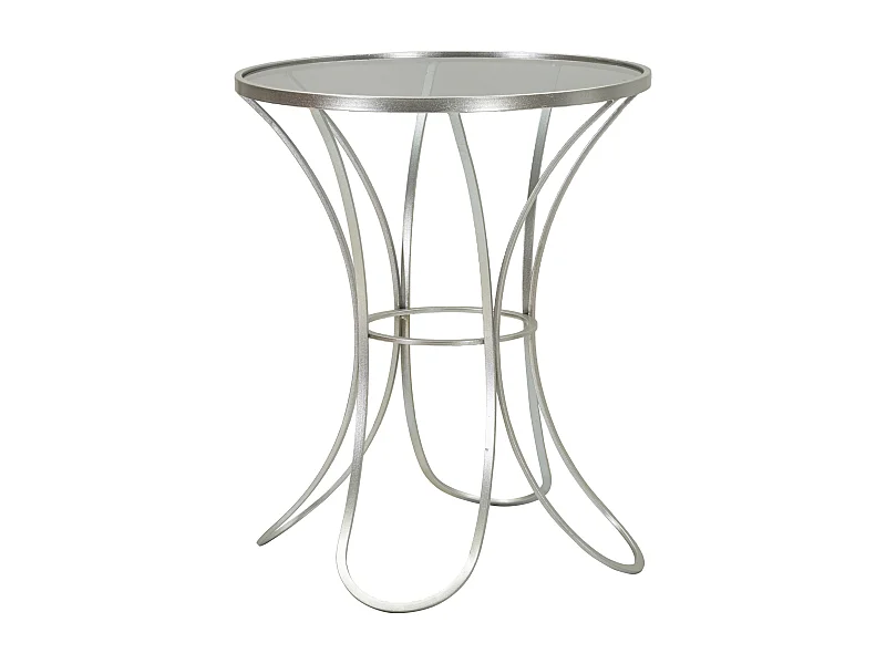 Table d'Appoint en Métal "Trixy" 68cm Argent