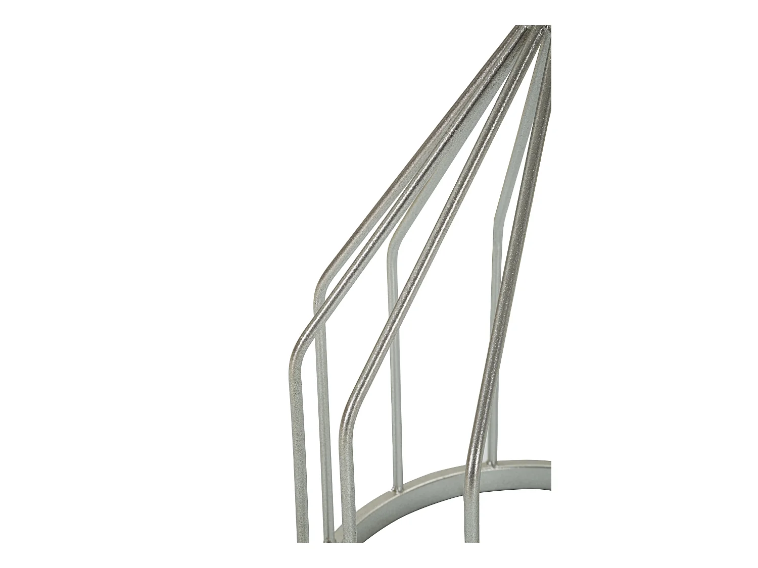 Tavolinetto in metallo argentato cm Ø 37,5x58