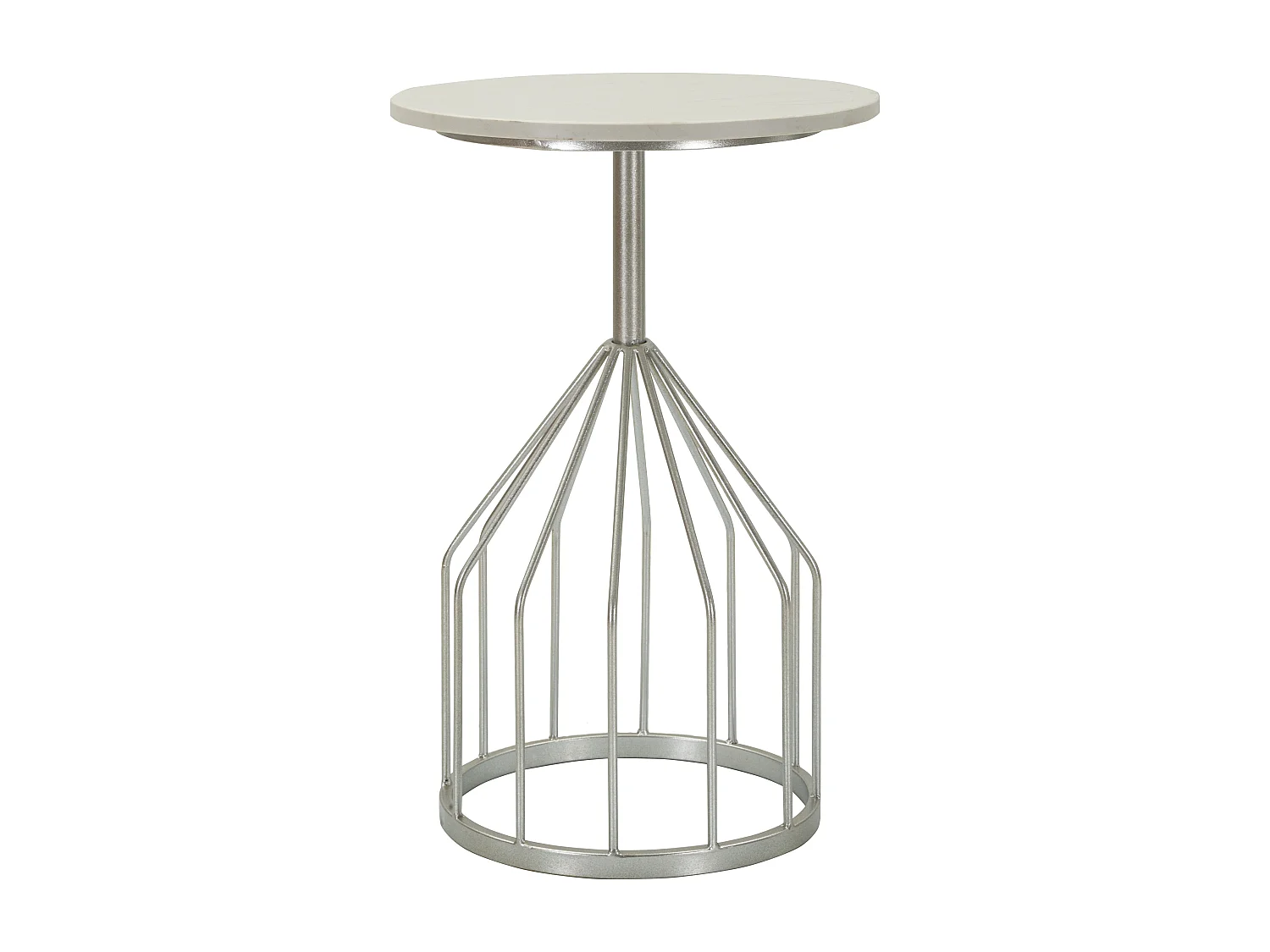 Table d'Appoint en Marbre "Cup" 58cm Argent