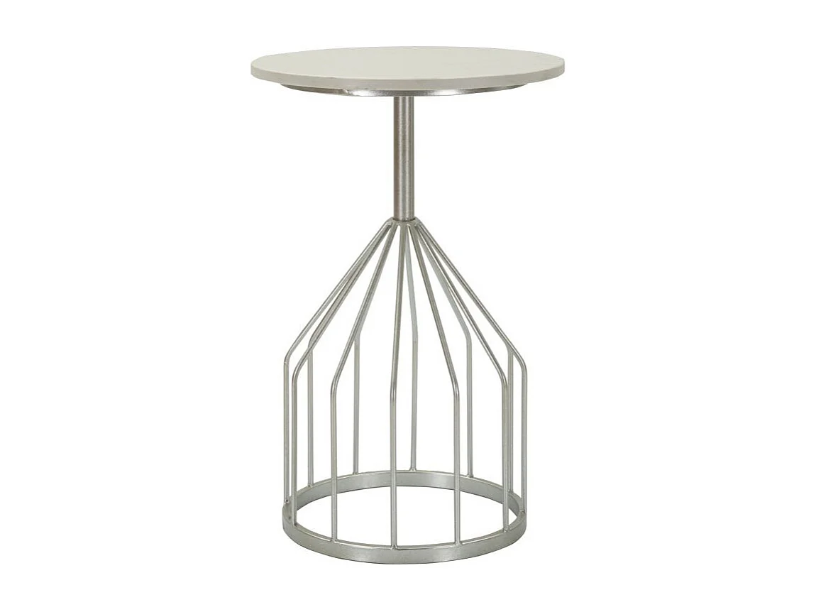 Table d'Appoint en Marbre "Cup" 58cm Argent