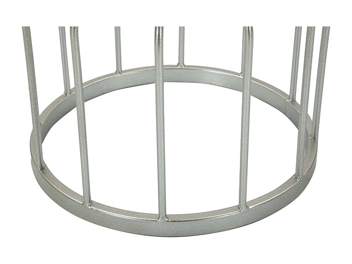 Table d'Appoint en Marbre "Cup" 58cm Argent