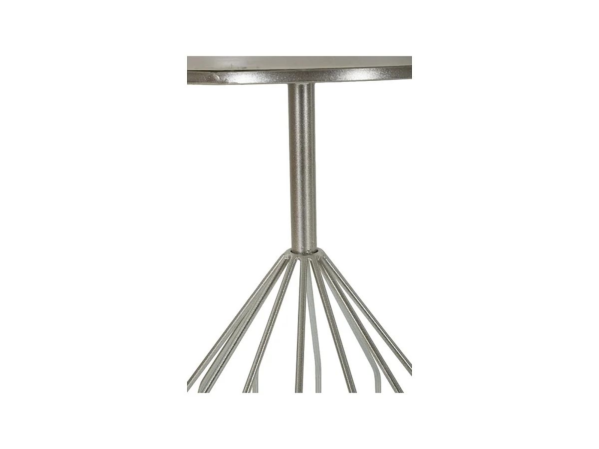 Table d'Appoint en Marbre "Cup" 58cm Argent
