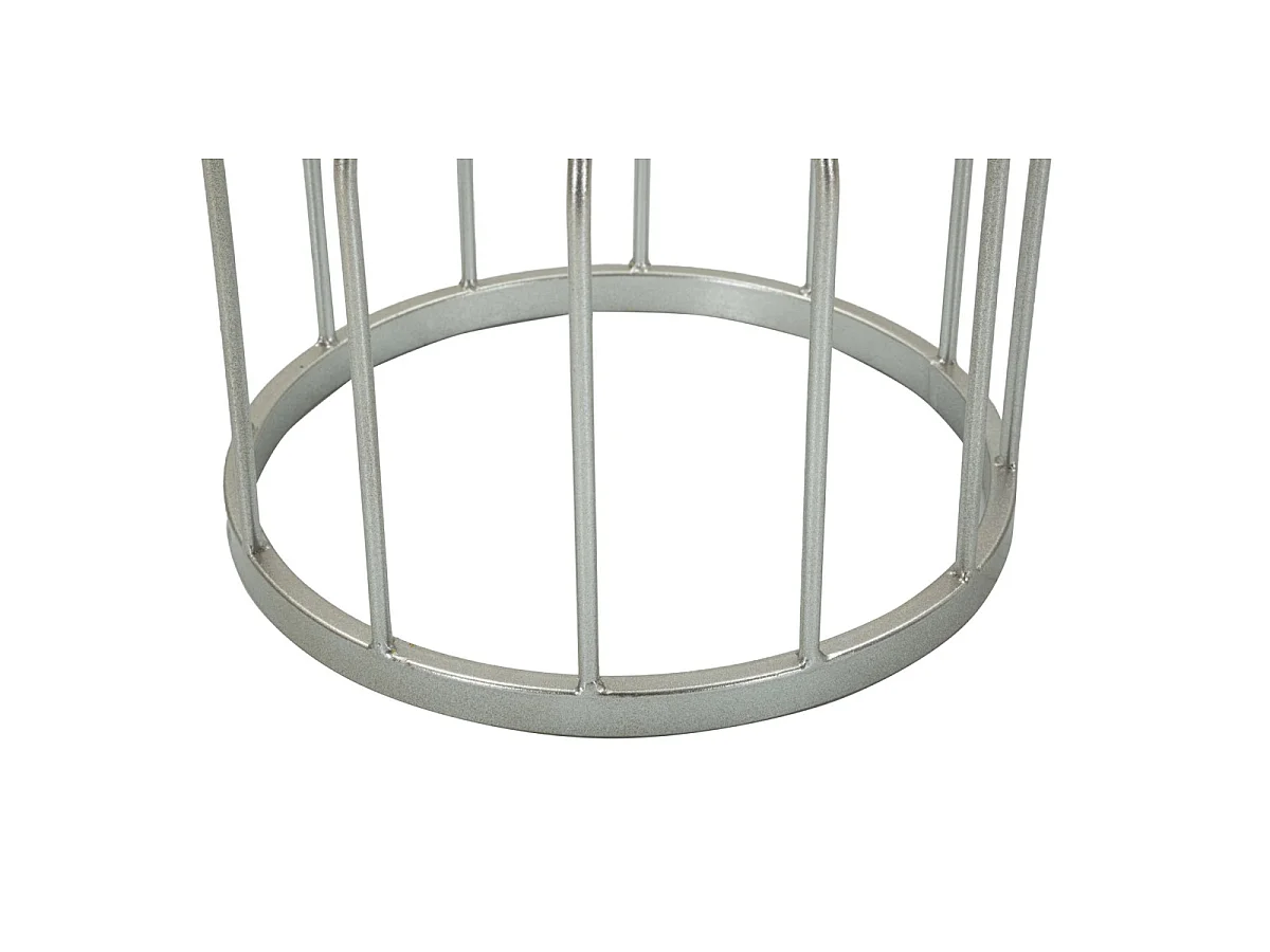 Table d'Appoint en Marbre "Cup" 58cm Argent