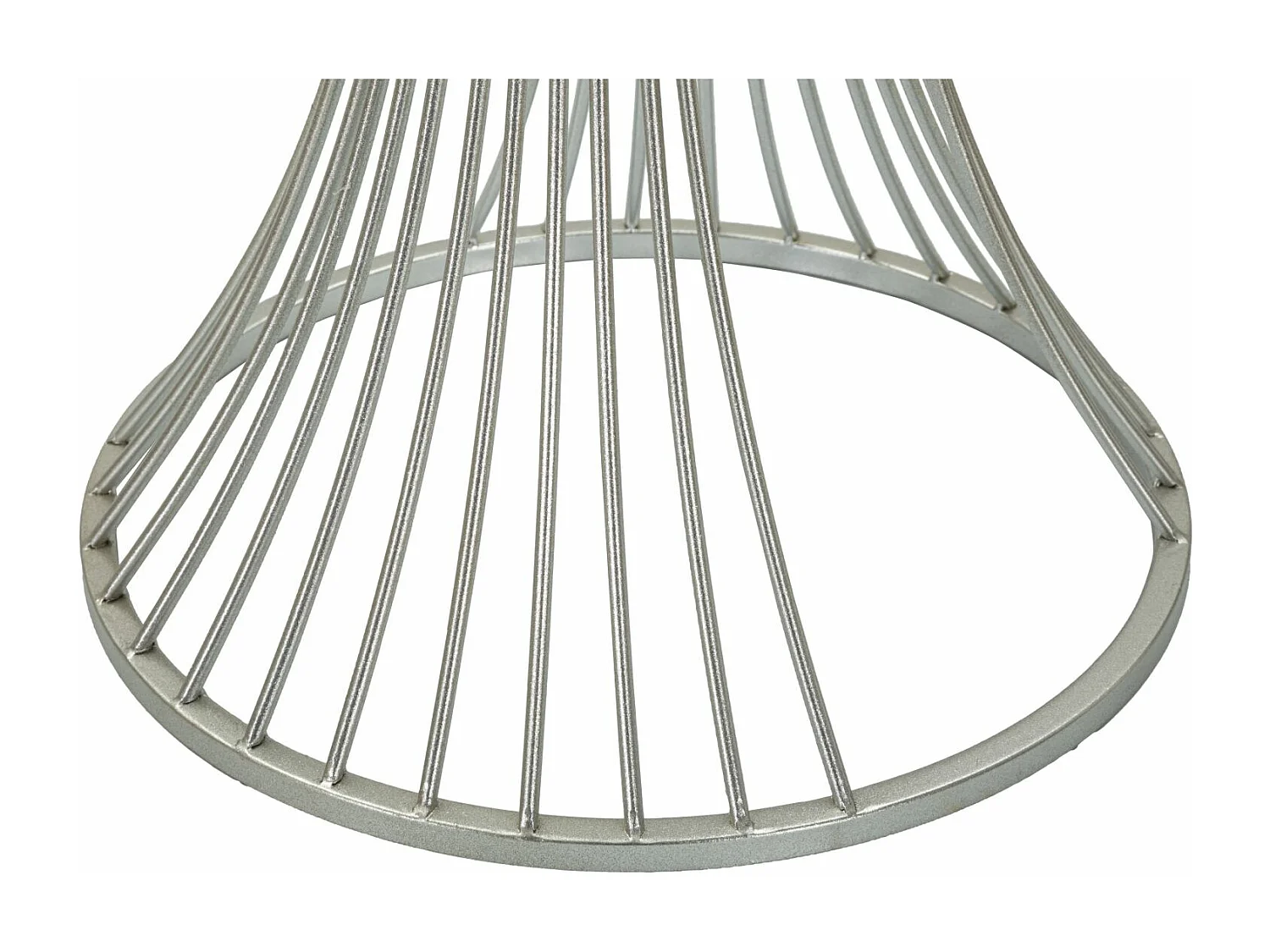 Tavolinetto in metallo argentato cm Ø 40x79