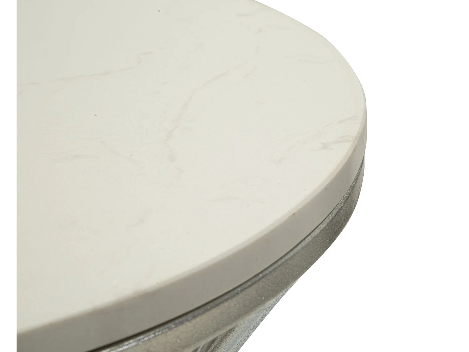 Table d'Appoint en Marbre "Funnel" 79cm Argent