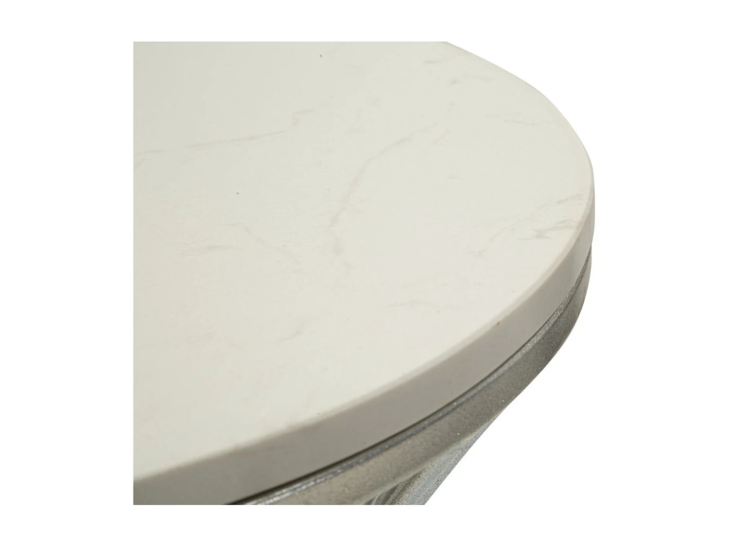 Table d'Appoint en Marbre "Funnel" 79cm Argent