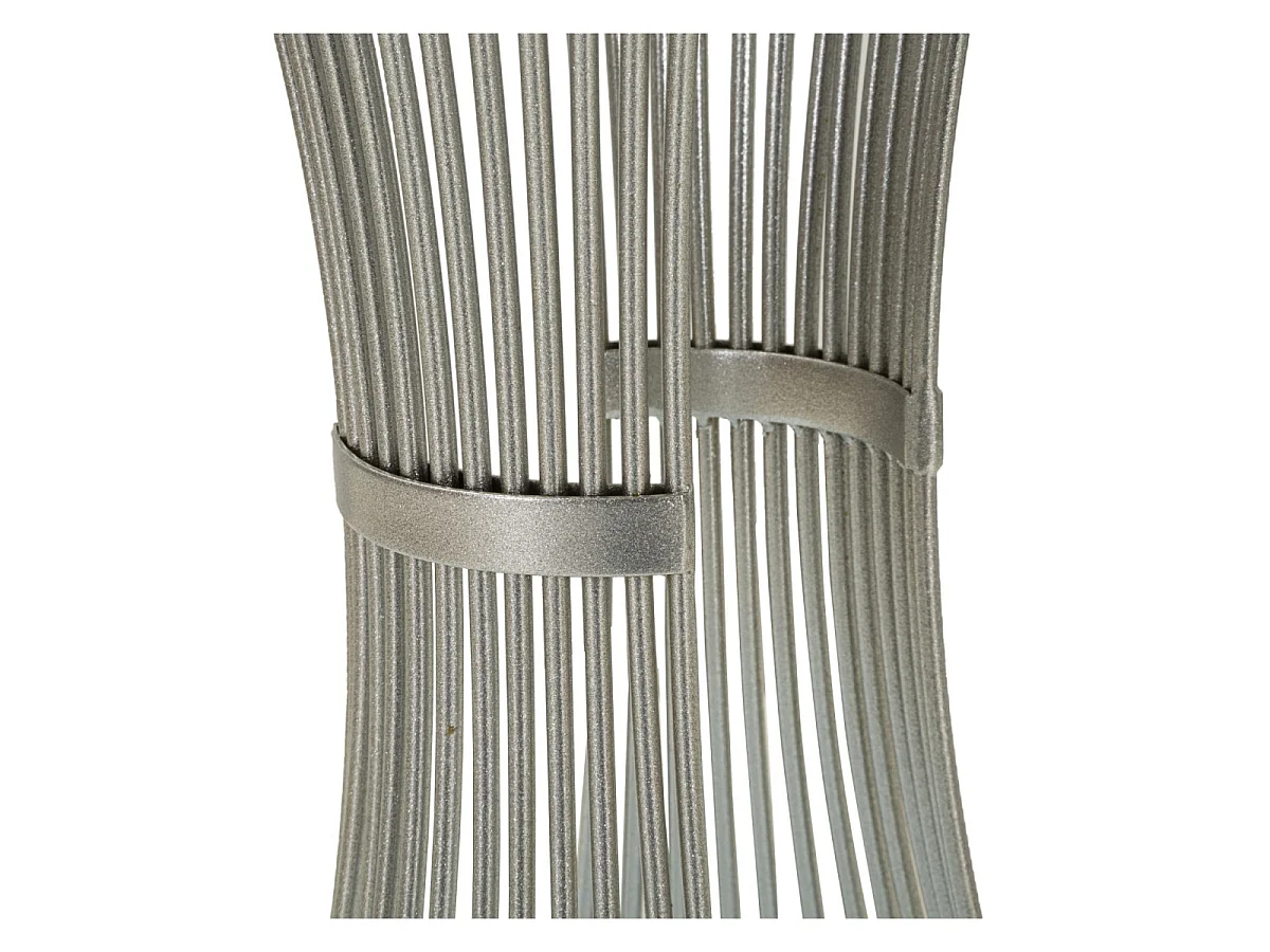 Beistelltisch aus Metall silberfarben Ø 40x79 cm