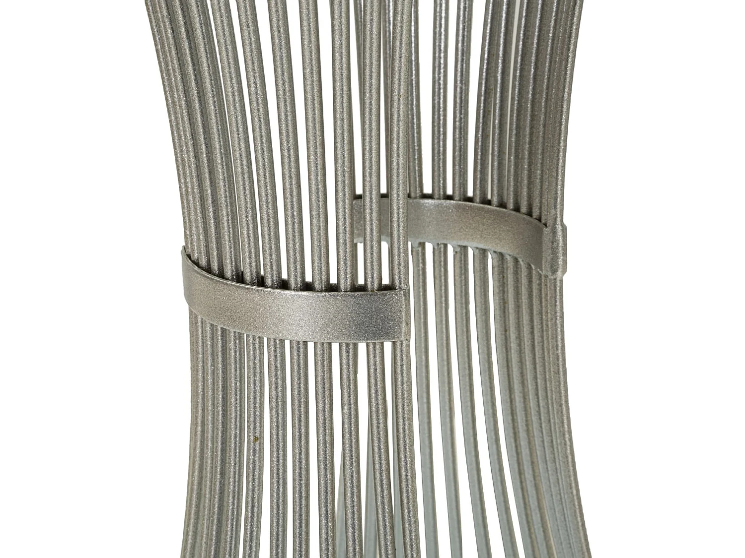 Beistelltisch aus Metall silberfarben Ø 40x79 cm