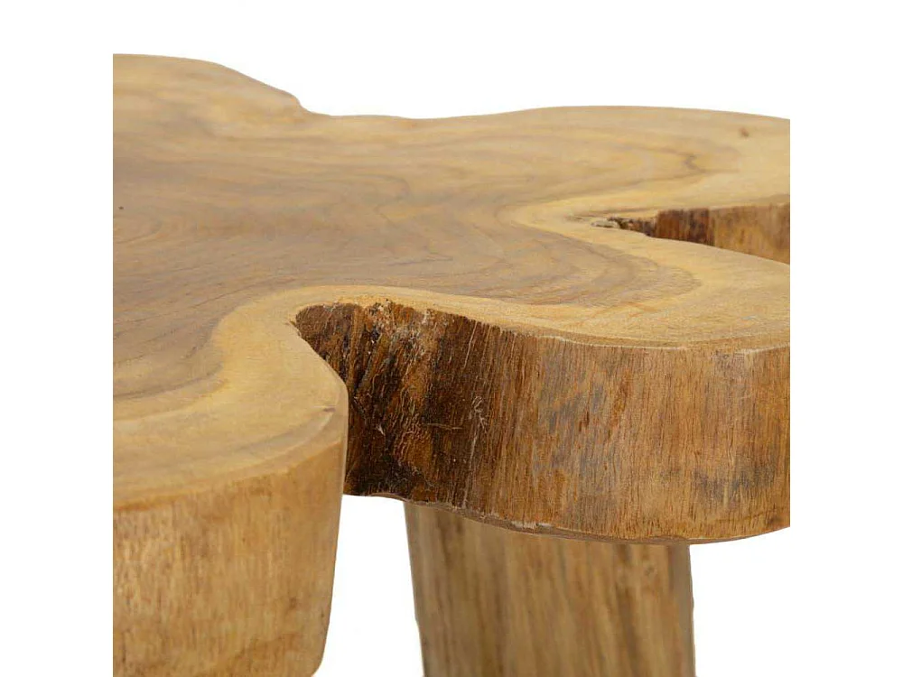 Table d'Appoint en Bois "Bintang" 50cm Naturel