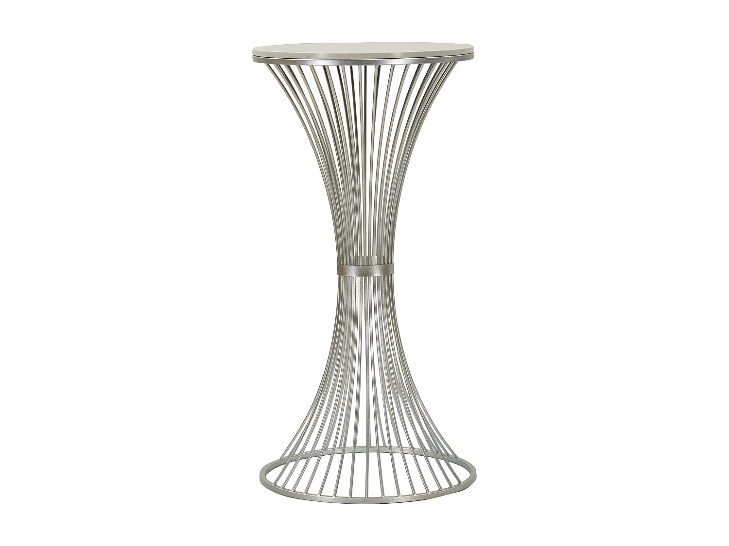 Table d'Appoint en Marbre "Funnel" 100cm Argent