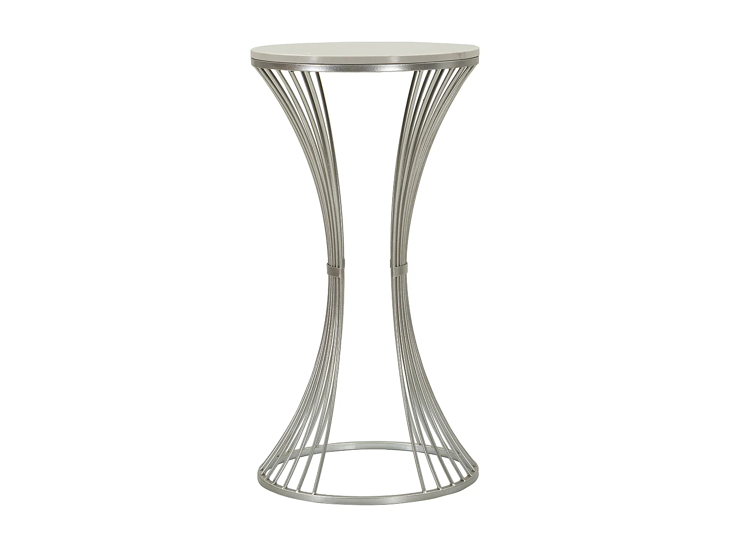 Table d'Appoint en Marbre "Funnel" 100cm Argent