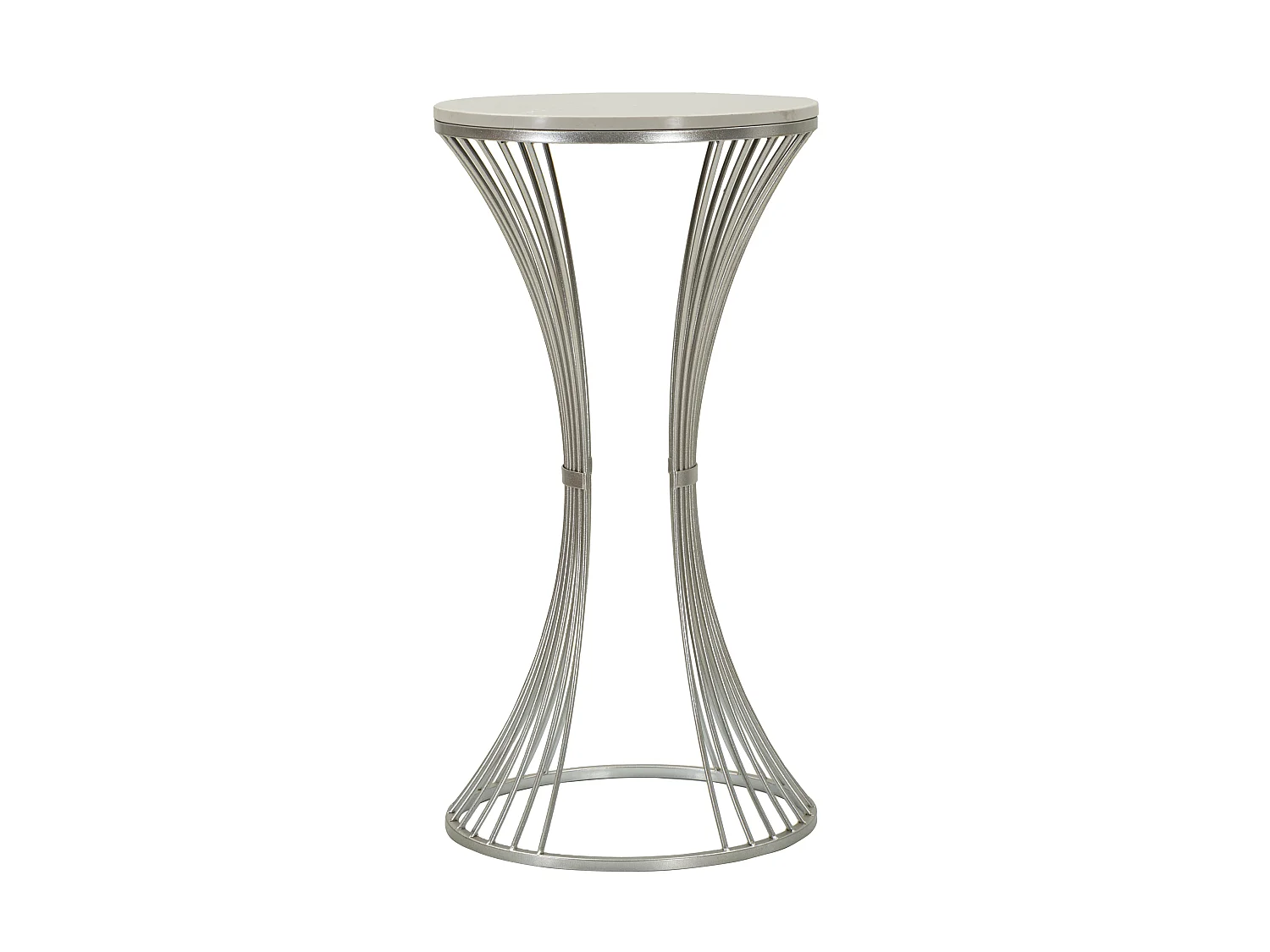 Beistelltisch aus Metall silberfarben Ø 50x100 cm