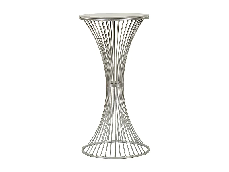Table d'Appoint en Marbre "Funnel" 100cm Argent