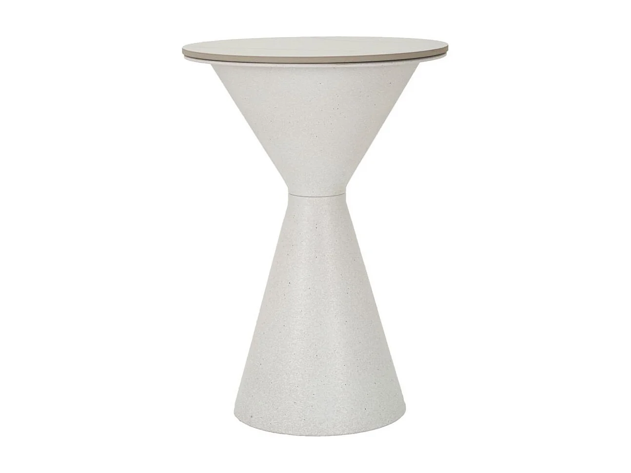 Table d'Appoint Effet Marbre "Alana" 63cm Blanc