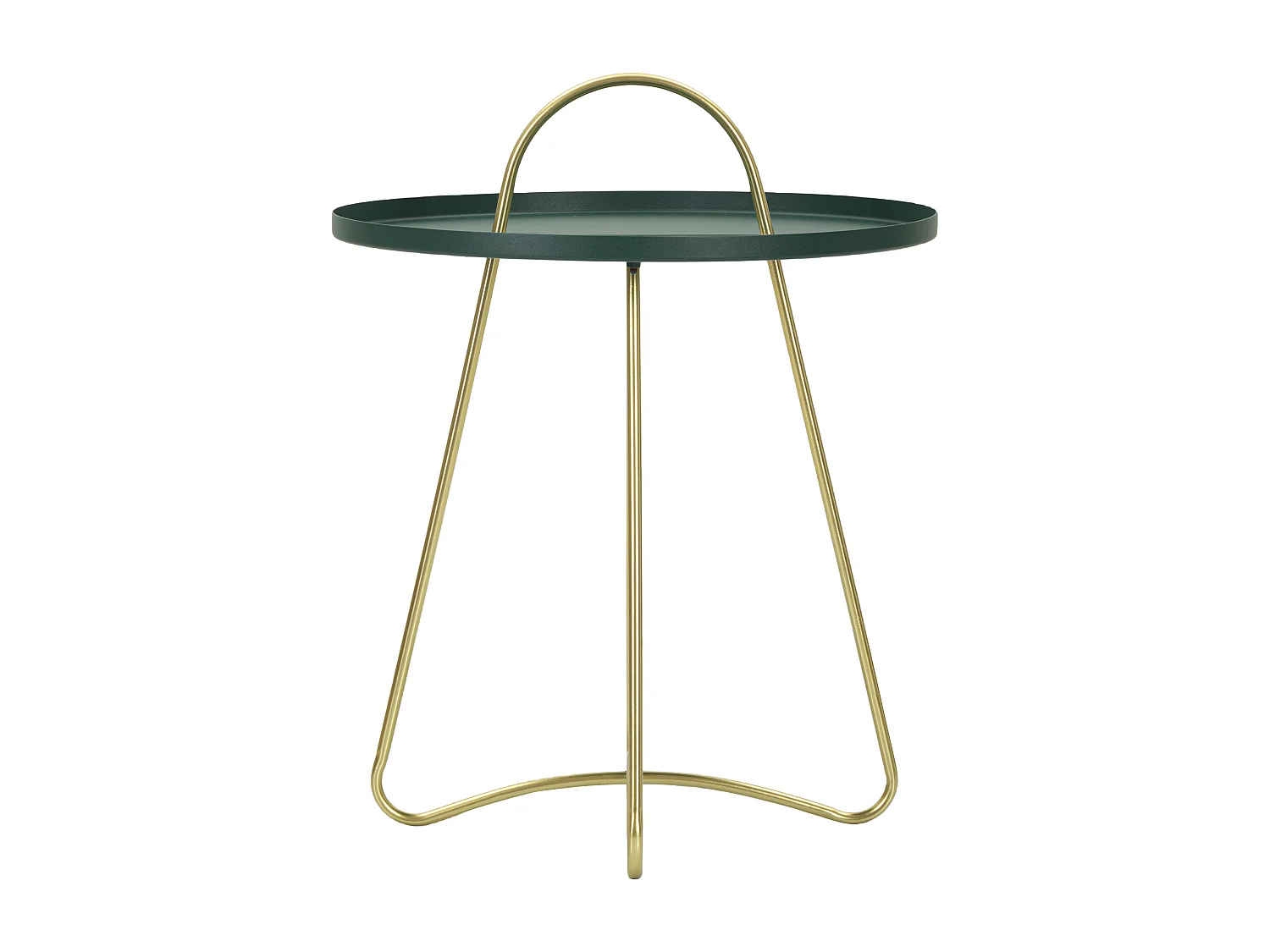 Table d'Appoint Design "Grent" 59cm Vert & Or