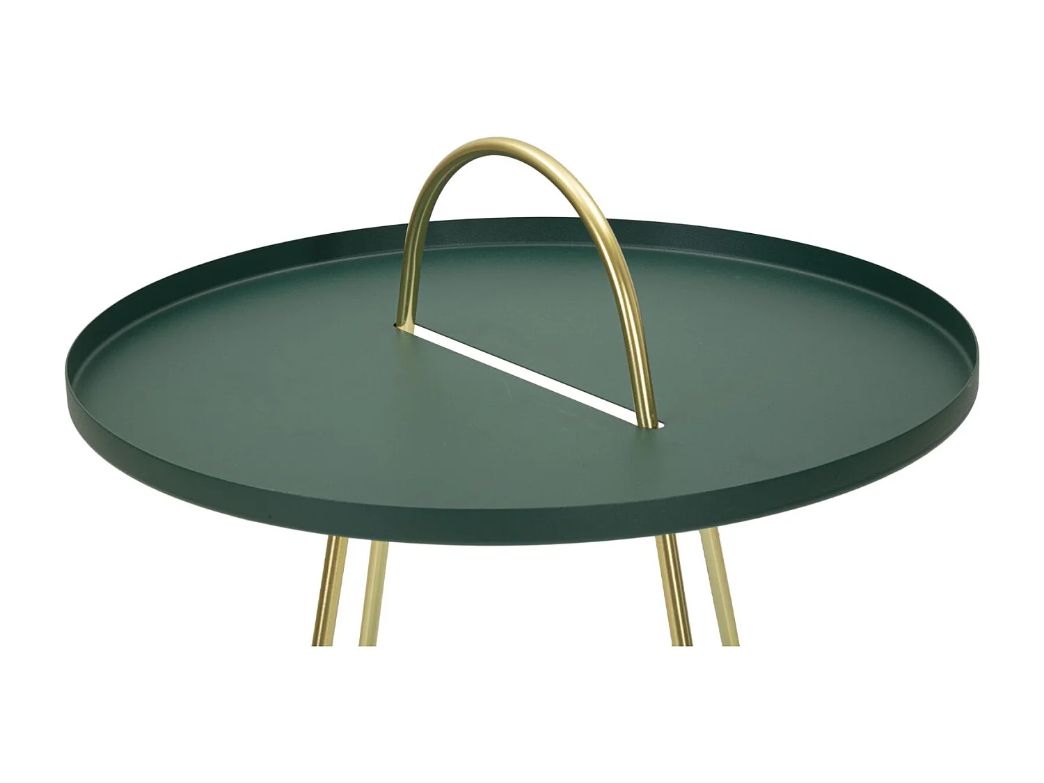 Table d'Appoint Design "Grent" 59cm Vert & Or