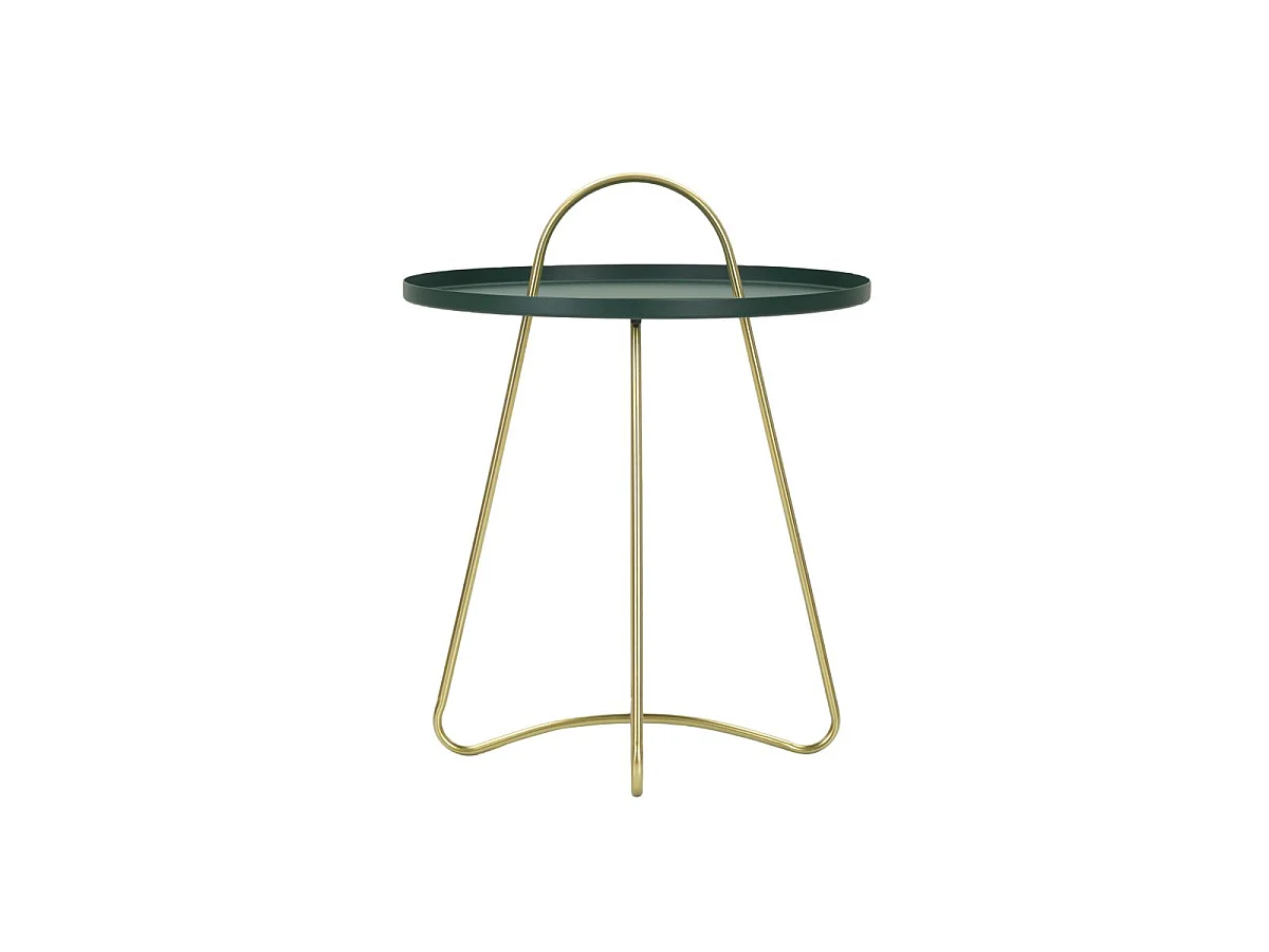 Table d'Appoint Design "Grent" 59cm Vert & Or