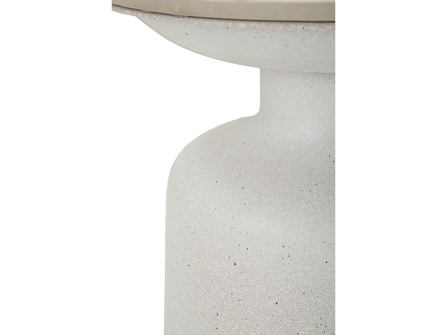 Table d'Appoint Effet Marbre "Aria" 47cm Blanc