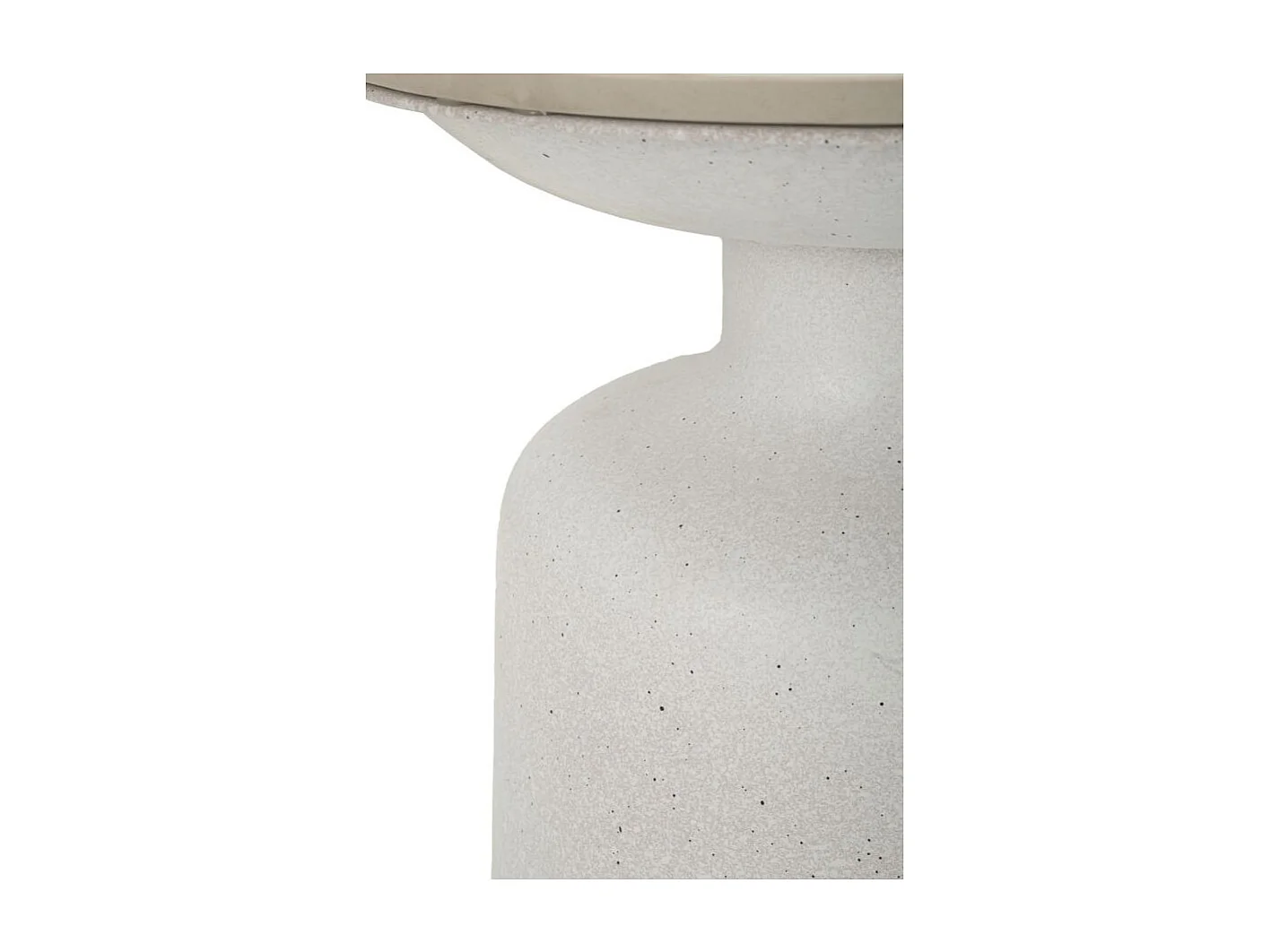 Table d'Appoint Effet Marbre "Aria" 47cm Blanc