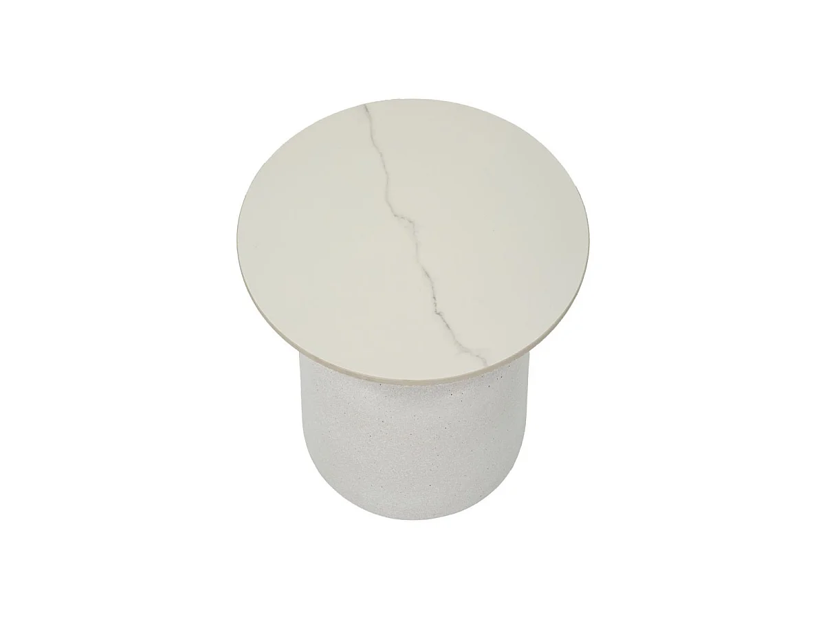 Witte metalen salontafel Ø 40x47 cm
