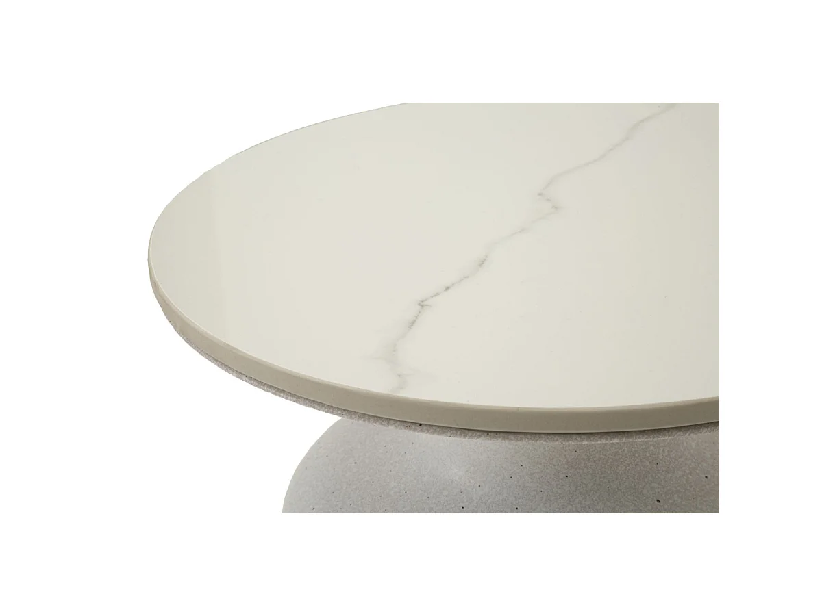 Witte metalen salontafel Ø 40x47 cm