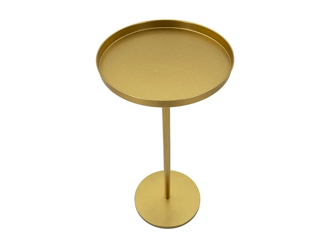 Table d'Appoint en Métal "Doha" 80cm Or