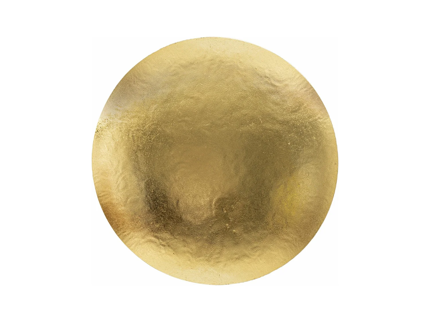 Applique Murale Dorée Goldy Round - Lampe Murale Métal Doré Ø 26x13 cm avec Finition Feuille d'Or, Éclairage Élégant et Raffiné