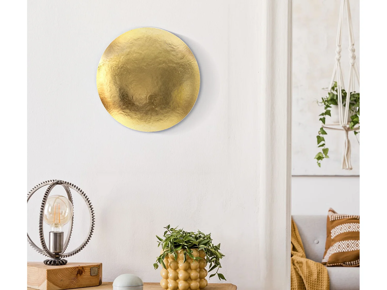 Applique Murale en Métal "Goldy" 26cm Or