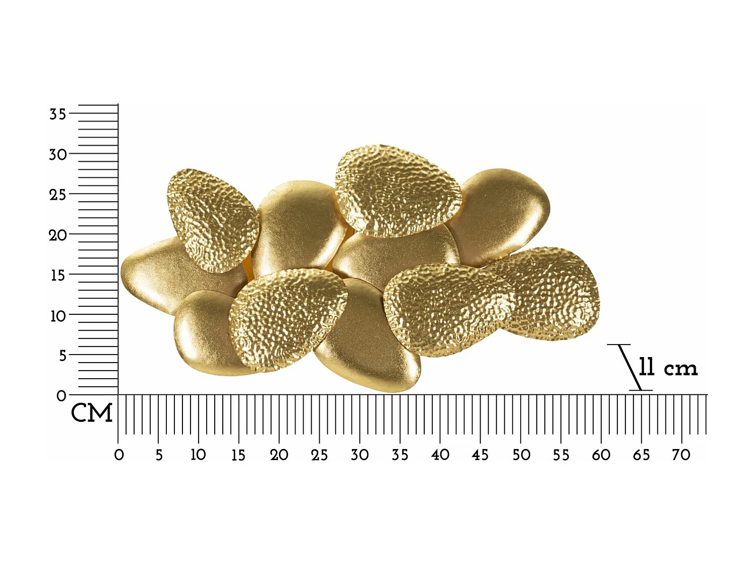 Applique Murale en Métal "Shell" 59cm Or