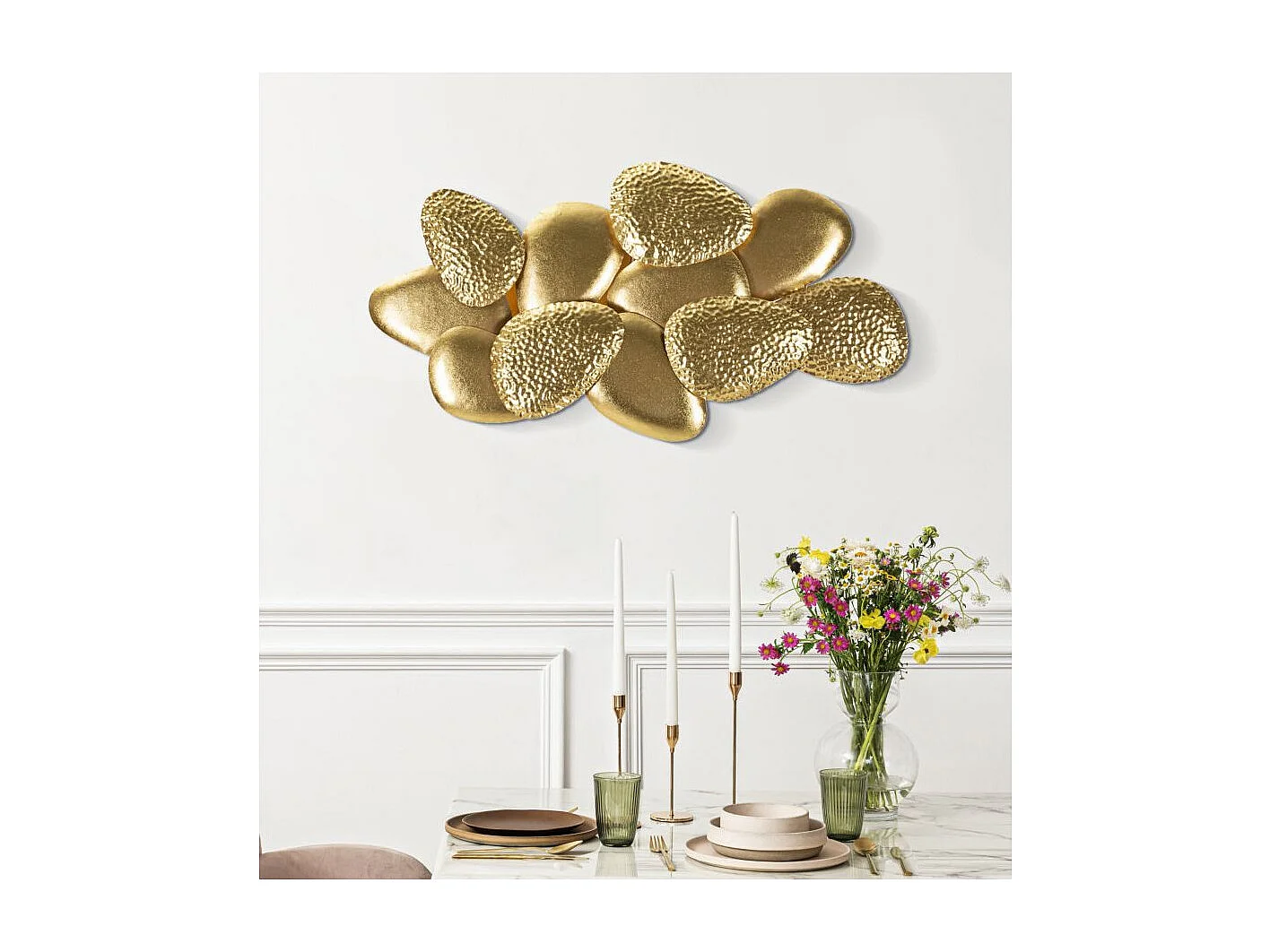 Applique Murale en Métal "Shell" 59cm Or