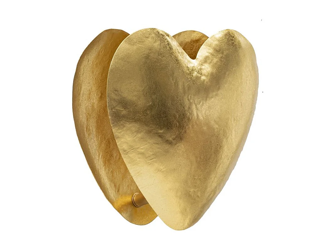 Applique Murale en Métal "Goldy Heart" 25cm Or