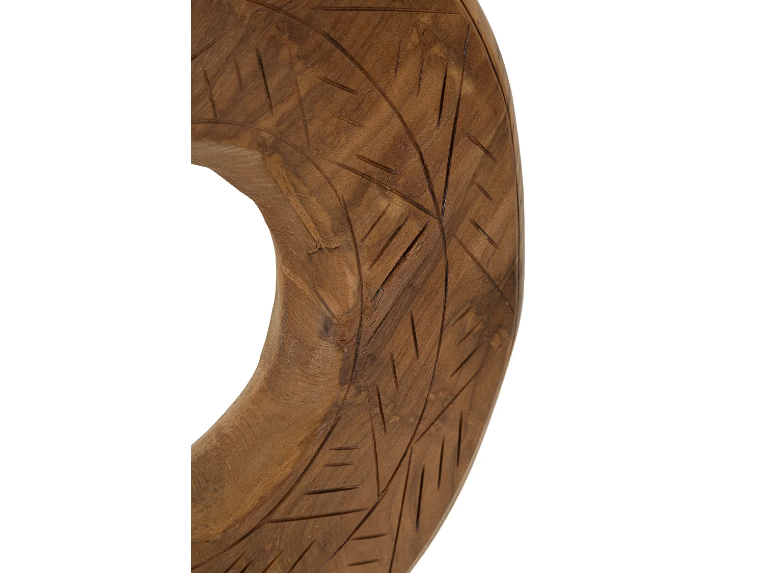 Objet Déco Rond en Teck "Dorat" 38cm Naturel