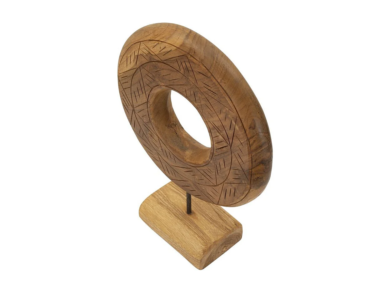 Objet Déco Rond en Teck "Dorat" 38cm Naturel