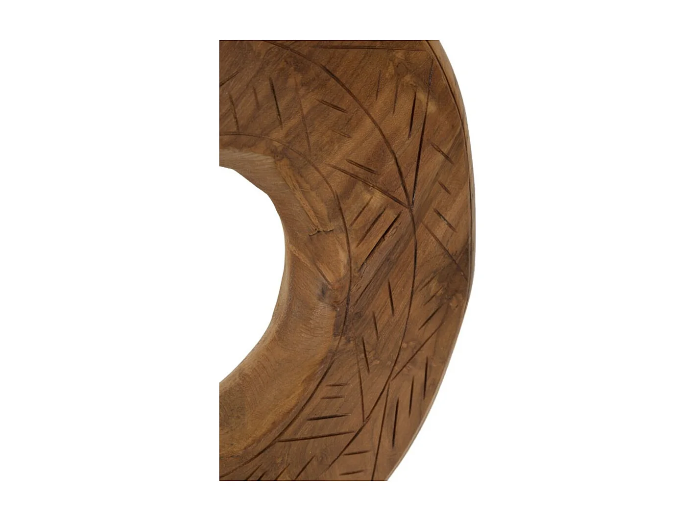 Objet Déco Rond en Teck "Dorat" 38cm Naturel