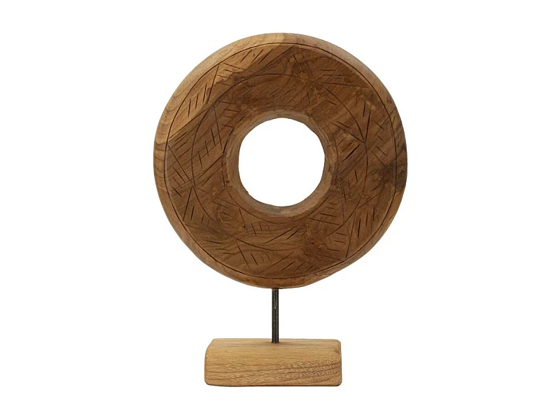 Bruin houten sculptuur 28x10x38 cm