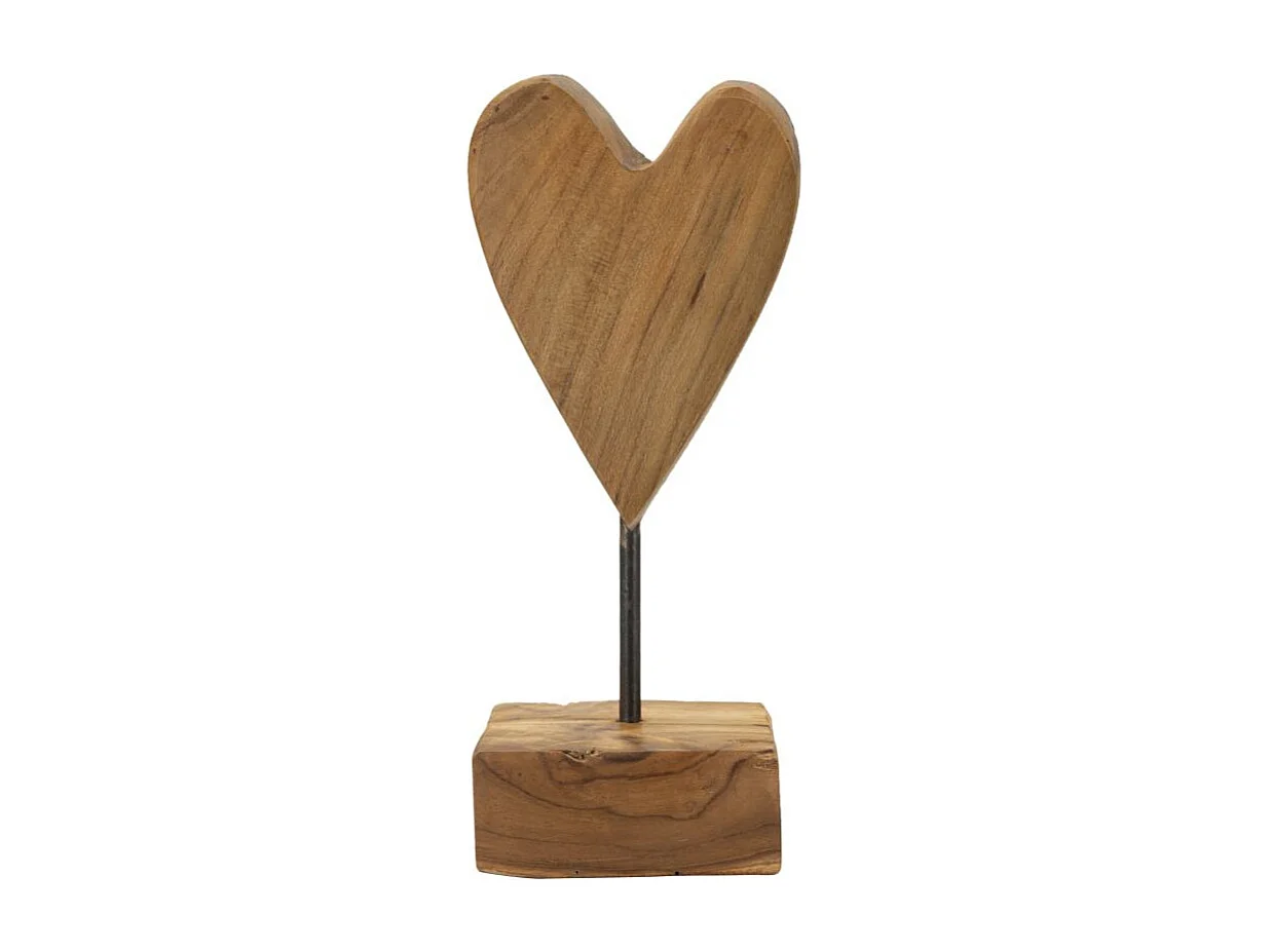 Scultura in legno marrone cm 10x10x25