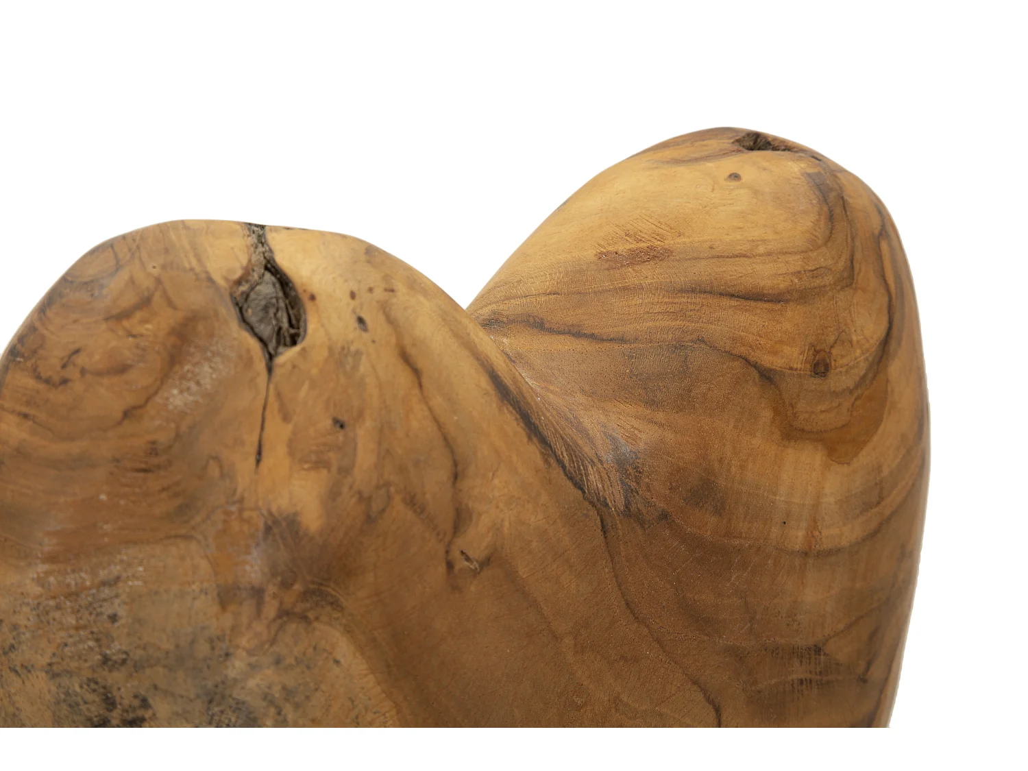 Objet Déco en Teck "Cœur" 37cm Naturel