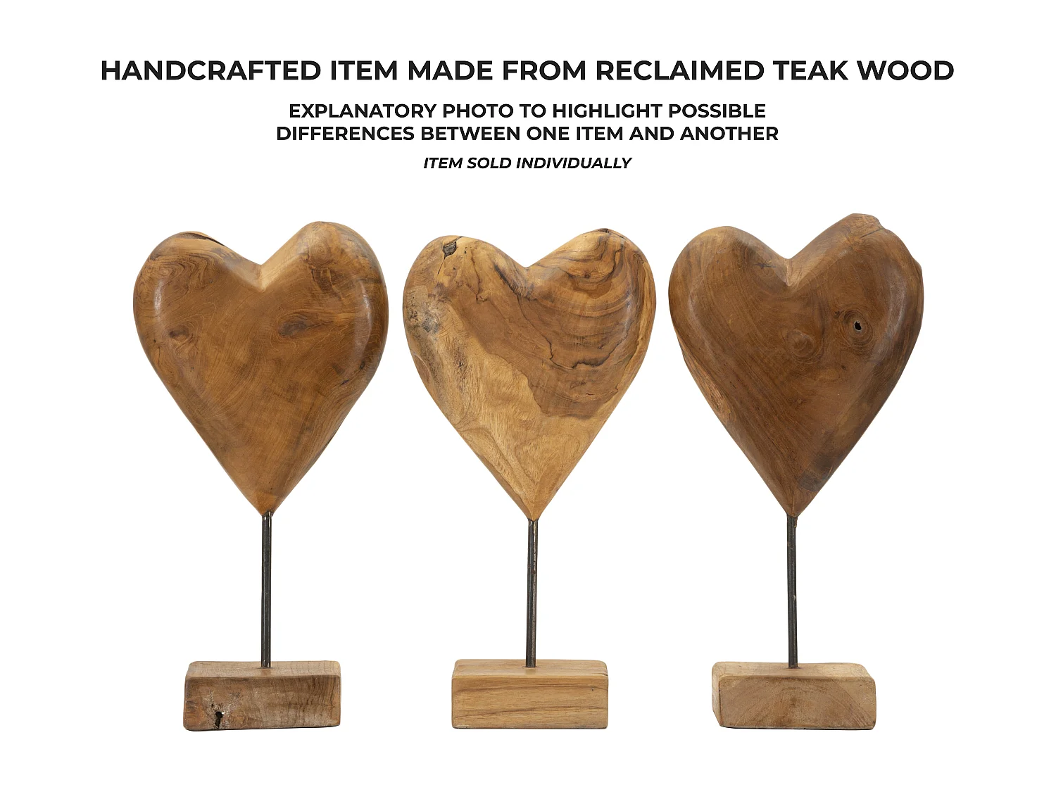 Scultura in legno marrone cm 20x12x37