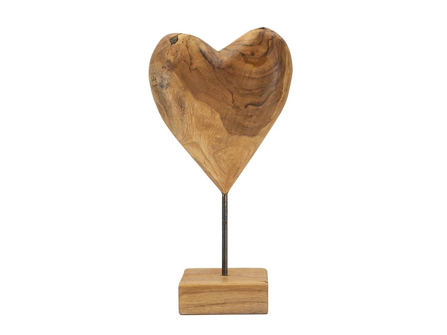 Bruin houten sculptuur 20x12x37 cm