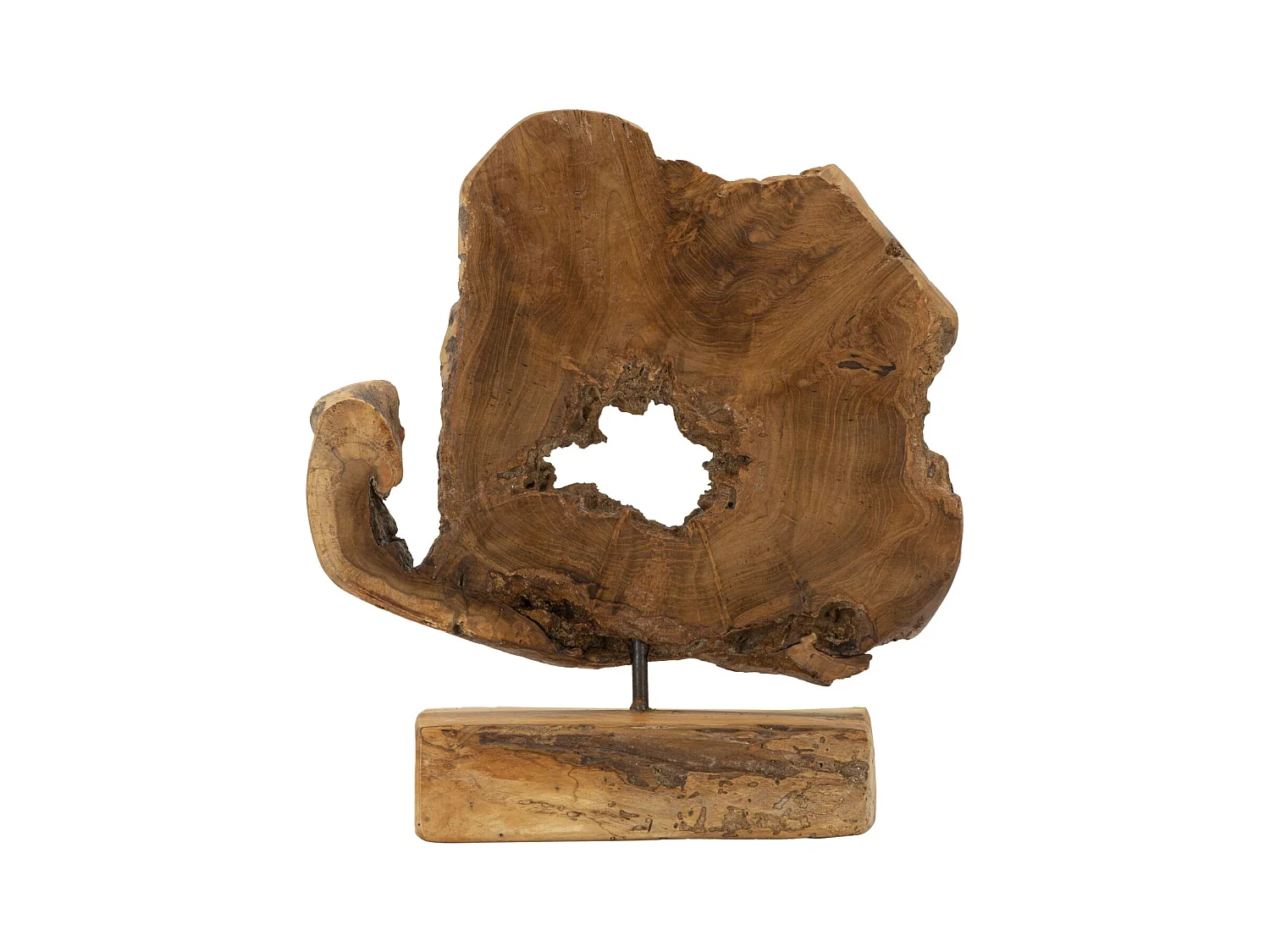 Sculpture en bois marron cm 31x13x35