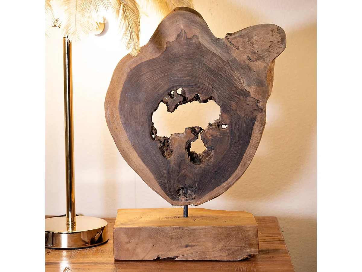 Objet Déco en Teck "Bintang" 35cm Naturel