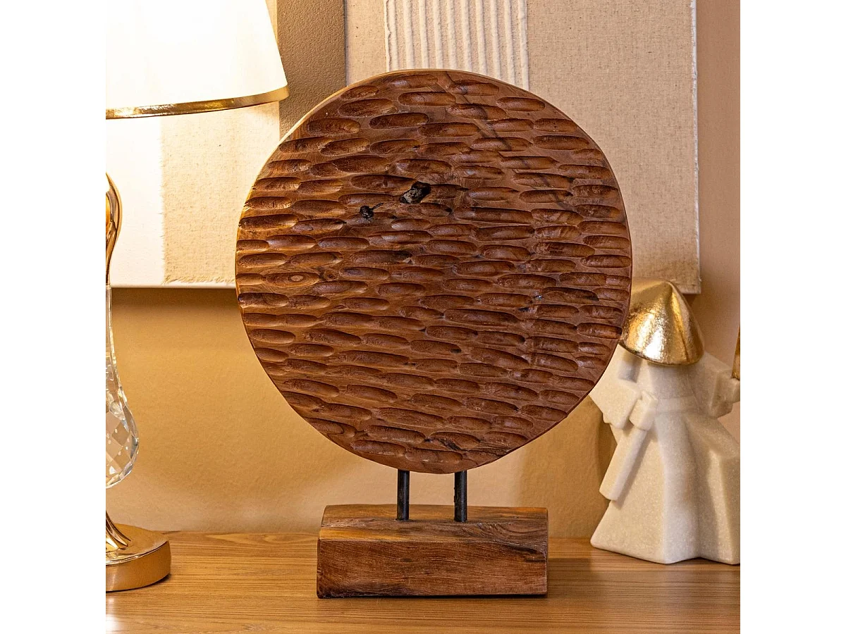 Objet Déco en Teck "Sculpture" 40cm Naturel