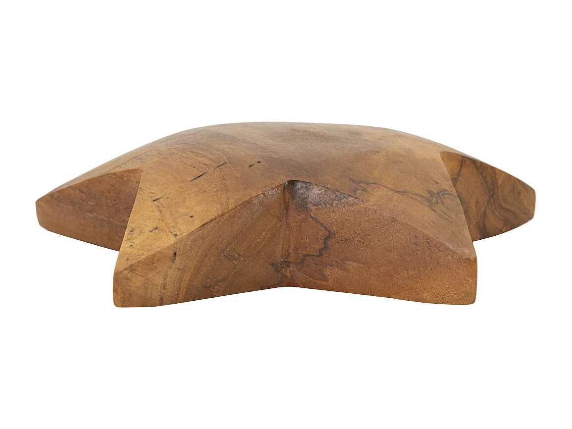 Étoile Déco en Teck "Bintang" 19cm Naturel