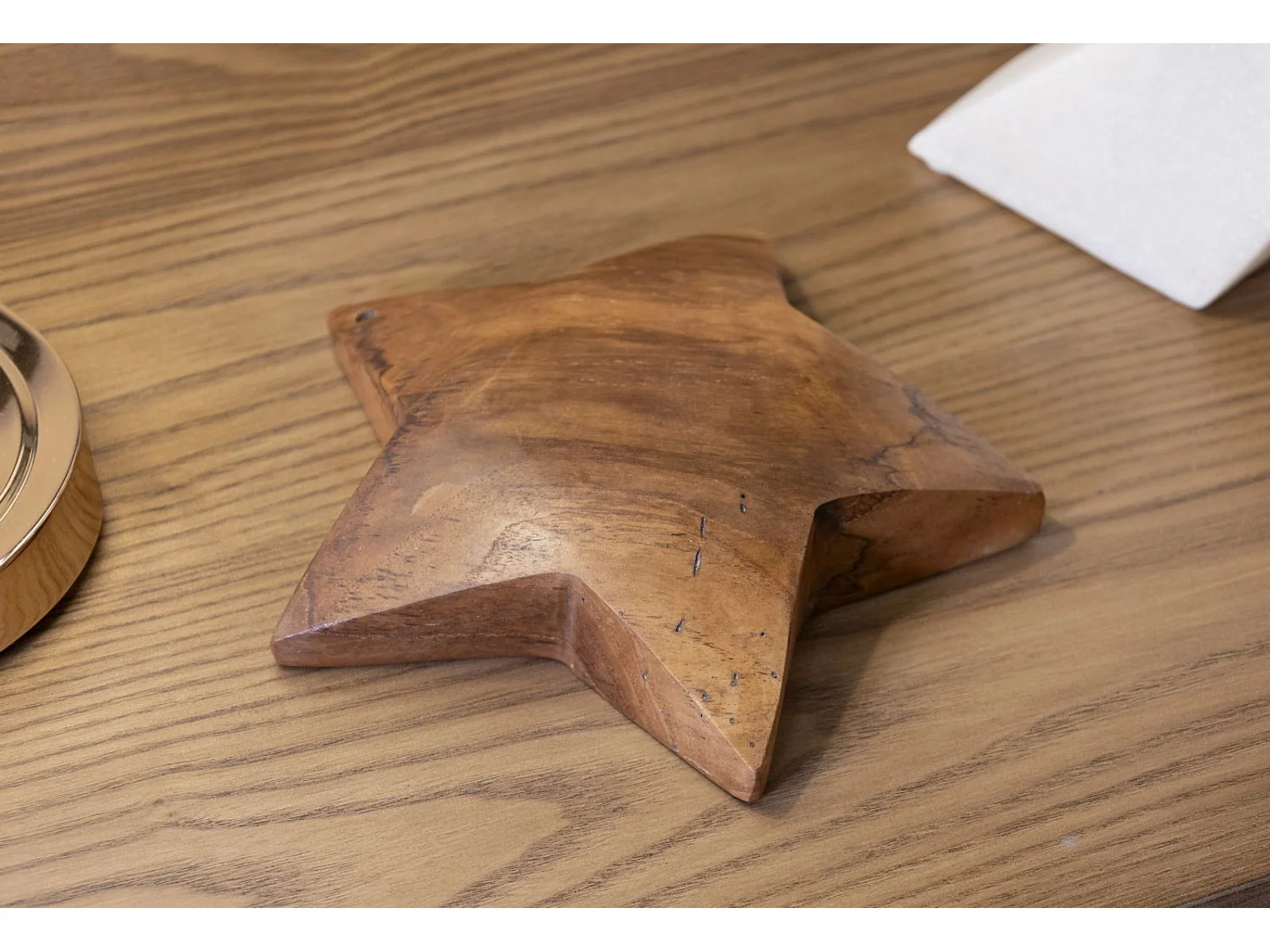 Étoile Déco en Teck "Bintang" 19cm Naturel